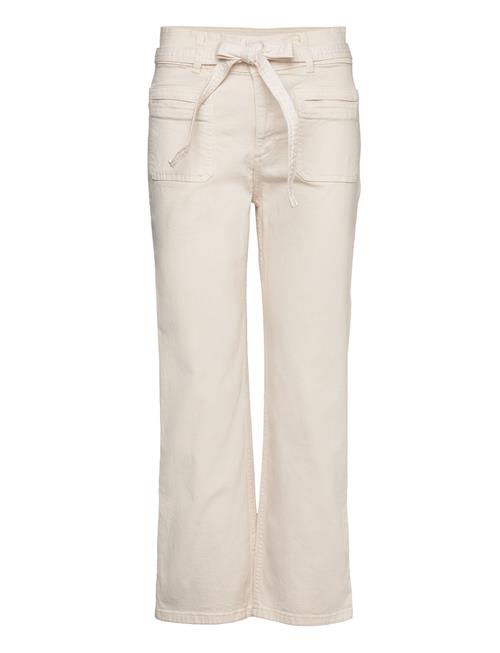 Mango Straight-Leg Jeans With Bow Detail Mango Beige