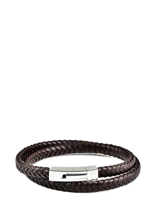 Se edd. Leather Bracelet Double Edd. Brown ved Booztlet