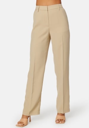 Se BUBBLEROOM Rachel suit trousers Light beige 36 ved Bubbleroom