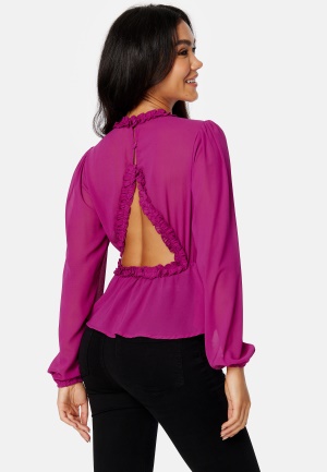 Se BUBBLEROOM Gisela blouse Cerise 42 ved Bubbleroom