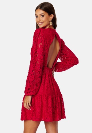 Se BUBBLEROOM Blanca lace dress Red 46 ved Bubbleroom