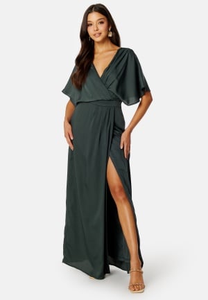 Se Bubbleroom Occasion Amelienne Gown Dark dusty green 40 ved Bubbleroom