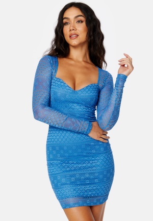 Se BUBBLEROOM Olina lace bustier dress Blue S ved Bubbleroom