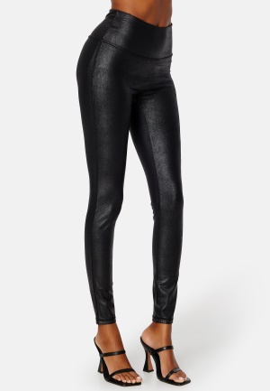 Se MAGIC Bodyfashion Leather Look Shape Legging Black XXL ved Bubbleroom