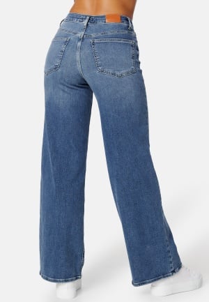 ONLY Madison Blush HW Wide Denim Medium Blue Denim L/30