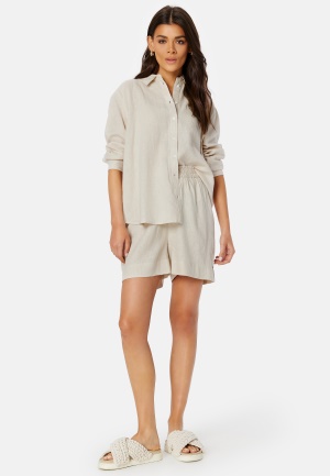 ONLY Tokyo HW Linen Blend Shorts Moonbeam L