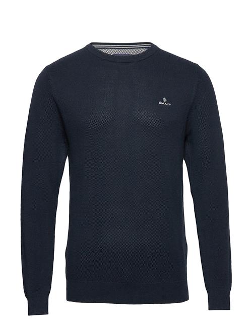 Cotton Pique C-Neck GANT Navy