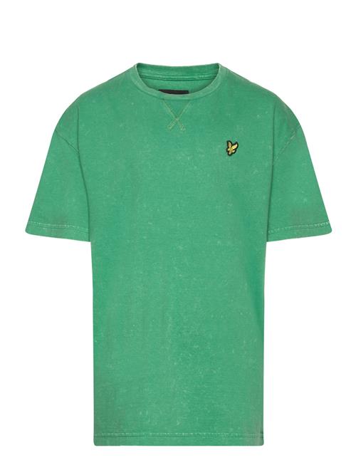 Lyle & Scott Junior Acid Wash Over D Tee Lyle & Scott Junior Green