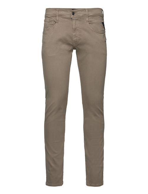 Anbass Trousers Slim Hyperflex Colour Xlite Replay Beige