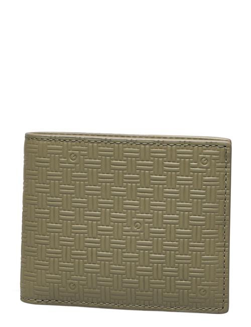 Se GANT Leather Signature Weave Wallet GANT Khaki ved Booztlet