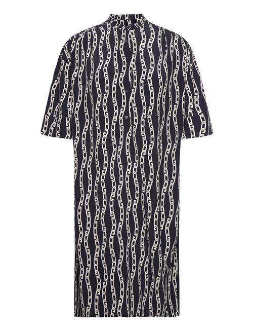 Rel Chain Print Tunic Dress GANT Navy