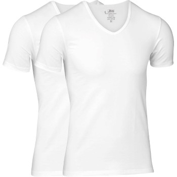 Se JBS 2P Bamboo T-shirt V-Neck Hvid Small Herre ved Timarco