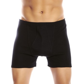 JBS Basic Fly Boxer Sort bomuld Small Herre