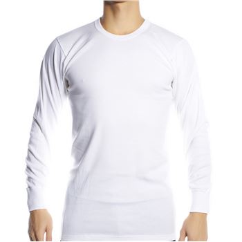 Se JBS Basic Longsleeve White Hvid bomuld Large Herre ved Timarco