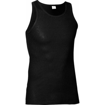 JBS Classic Singlet Sort bomuld Large Herre