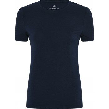 Se JBS of Denmark Bamboo Blend Slim Tee Marineblå Large Dame ved Timarco