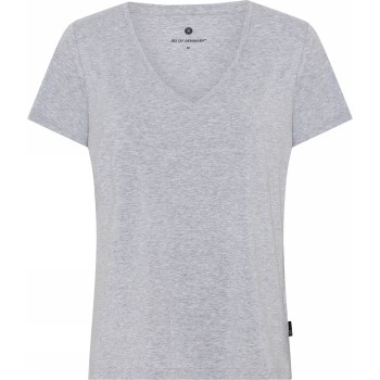 Se JBS of Denmark Bamboo Blend V-neck Women T-shirt Grå Medium Dame ved Timarco