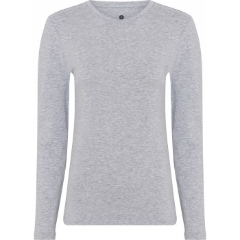 Se JBS of Denmark Bamboo Long Sleeve Slim Tee Grå Small Dame ved Timarco