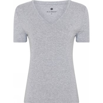 Se JBS of Denmark Bamboo V-neck Women Slim T-shirt Lysegrå X-Small Dame ved Timarco