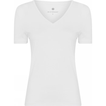 Se JBS of Denmark Bamboo V-neck Women Slim T-shirt Hvid X-Small Dame ved Timarco