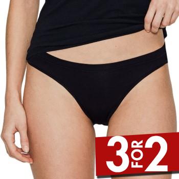 JBS of Denmark Trusser Organic Cotton Tai Brief Sort økologisk bomuld Medium Dame