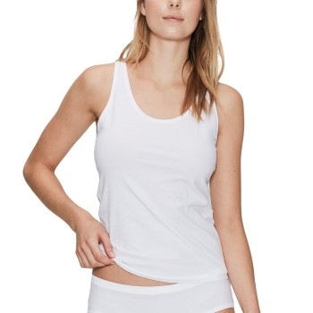 Se JBS of Denmark Organic Cotton Top Wide Straps Hvid økologisk bomuld Large Dame ved Timarco