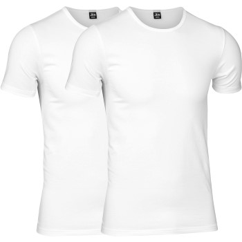 Se JBS 2P Organic Cotton Crew Neck T-shirt Hvid økologisk bomuld Medium Herre ved Timarco