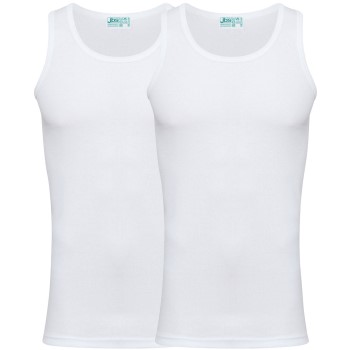 Se JBS 2P Organic Cotton Singlet Hvid økologisk bomuld Large Herre ved Timarco