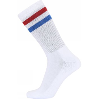 JBS Strømper Two-striped Socks Hvid/Rød Str 40/47 Herre