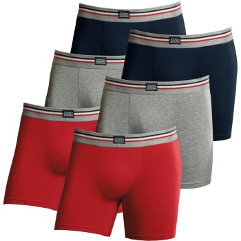 Jockey 6P Cotton Stretch Boxer Trunk Ulig Farve bomuld Medium Herre