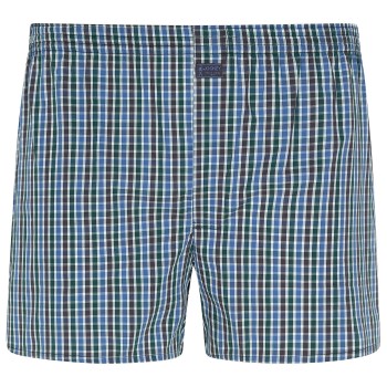 Jockey Cotton Woven Boxer Shorts Lyseblå Ternet bomuld X-Large Herre