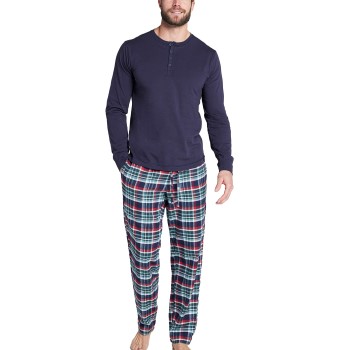 Se Jockey Pyjama 11 Mix Cotton Blå/Grøn bomuld Medium Herre ved Timarco