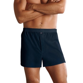 Jockey Woven Poplin Boxer Shorts Mørkblå bomuld Large Herre