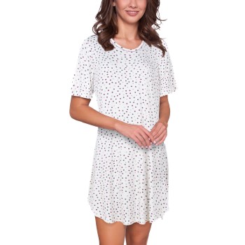 Se Lady Avenue Bamboo Short Sleeve Dotted Nightdress Lavendel Bambus XX-Large Dame ved Timarco