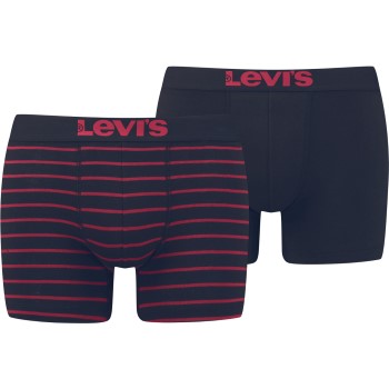 Levis 2P Base Stripe Boxer Marine/Rød bomuld Medium Herre