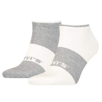 Levis Strømper 2P Unisex Sustainable Low Cut Socks Hvid/Grå Str 43/46