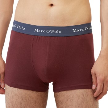 Marc O'Polo Marc O Polo Cotton Trunks 6P Rød/Grå bomuld Large Herre