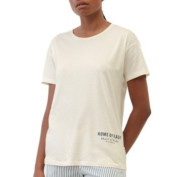 Marc O'Polo Marc O Polo Mix Program Crew Neck T-shirt Hvid Small Dame