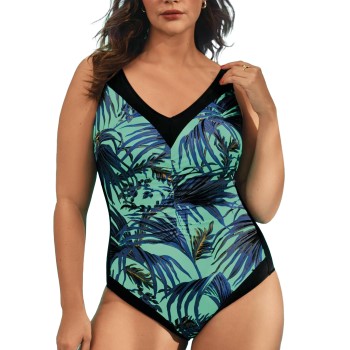 Anita Leaf Deluxe Swimsuit Flerfarvet C 42 Dame