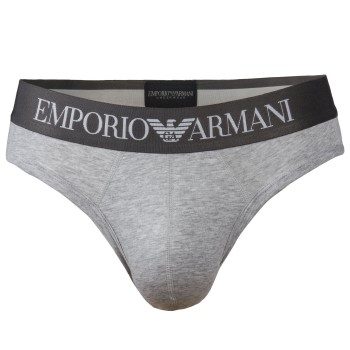 Emporio Armani Armani Cotton Stretch Brief Grå bomuld Large Herre