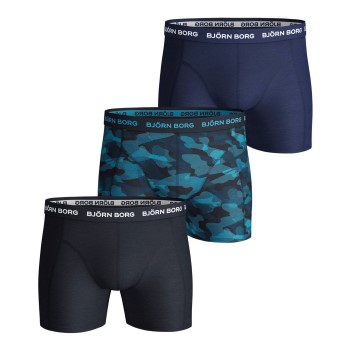 Björn Borg 3P Essential Shadeline Shorts Marine/Blå bomuld Small Herre