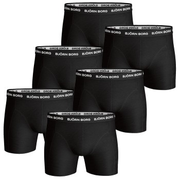 Björn Borg 6P Essential Shorts Sort bomuld Small Herre