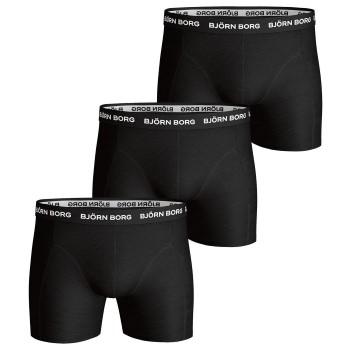 Björn Borg 3P Essential Shorts Sort bomuld Large Herre