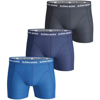 Björn Borg 3P Essential Shorts Marine/Blå bomuld Small Herre