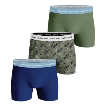 Björn Borg 3P Essential Shorts 2033 Blå/Hvid bomuld Large Herre