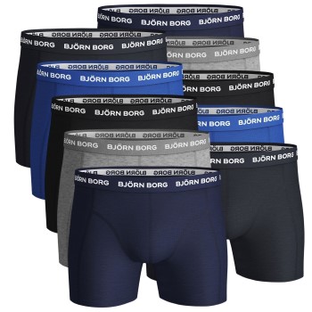 Björn Borg 10P Essential Shorts Solids Blå/Grå bomuld X-Large Herre