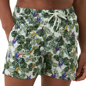 Björn Borg Badebukser Sylvester Swim Shorts Hvid/Grøn polyester Medium Herre