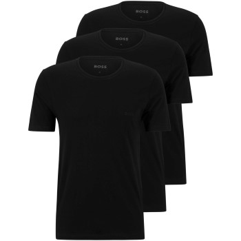 BOSS 3P Classic Crew Neck T-shirt Sort bomuld Small Herre