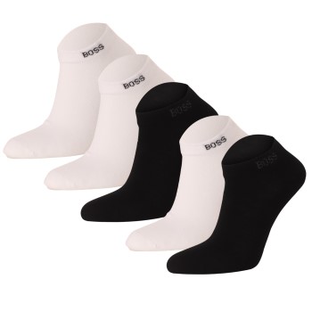 BOSS Strømper 5P Cotton Blend Ankle Socks Sort/Hvid Str 39/42 Herre