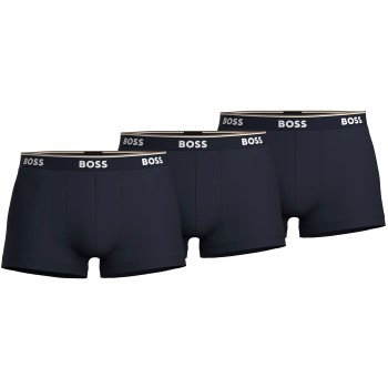 BOSS 6P Cotton Stretch Trunks Mørkblå bomuld Small Herre